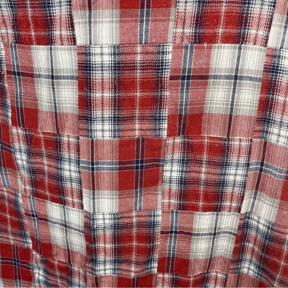 Ellen Orton Plaid Flannel Patchwork Wrap Skirt Me… - image 4